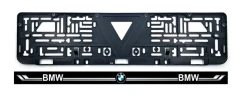 Рамка номера с черной планкой BMW