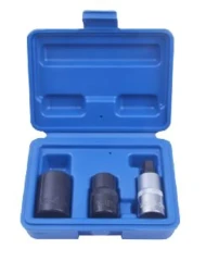 Набор головок для обслуживания тормозной системы автомобиля 1/2''3пр.(14мм, 19мм - 5гр., М10 - 5гр.), в кейсе