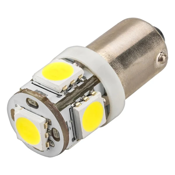 Лампочка светодиодная BA9S-5050-5SMD 12v белая