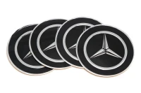Наклейки на колпак 90мм Mercedes 4пр (металл)