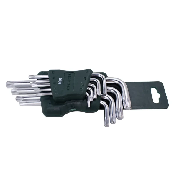 Набор ключей Г-образных TORX 9пр.(Т10, Т15, Т20, Т25, Т27, Т30, Т40, Т45, Т50)в пластиковом держателе