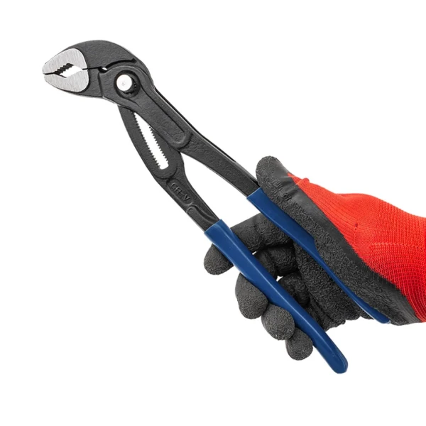 Пассатижи переставные сантехнические с кнопкой фиксации Cr-V 300мм, на блистере