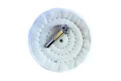 Диск полировальный хлопковый на дрель 50х10мм (Ø хвостовика 6мм),в блистере