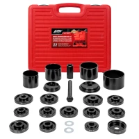 Набор инструментов для замены ступичных подшипников 23пр.(оправки 50,55,60,64,67,70,72,74,75,78,82,84,88мм, втулки 76,86,92,101мм), в кейсе