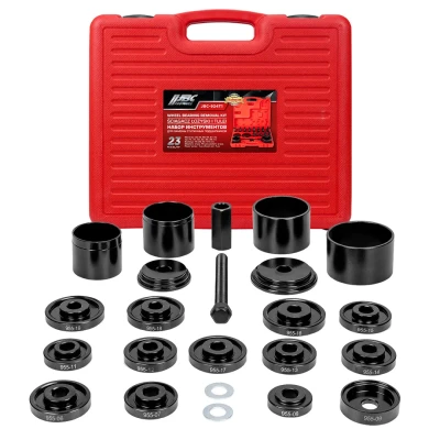 Набор инструментов для замены ступичных подшипников 23пр.(оправки 50,55,60,64,67,70,72,74,75,78,82,84,88мм, втулки 76,86,92,101мм), в кейсе