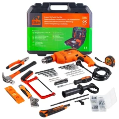 Набор инструментов с дрелью электрической,95пр.(220V,750W,0-2900об/мин),в кейсе