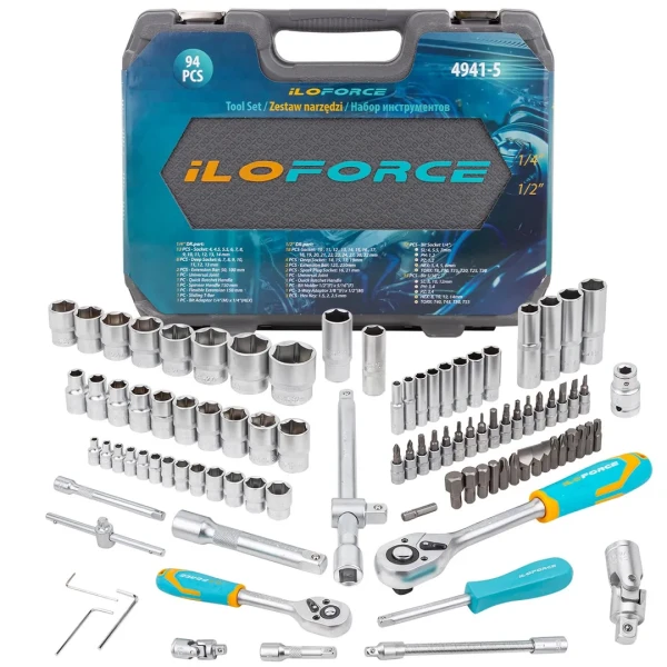 Набор инструмента 94пр. 1/4''&1/2''(6-гран.)(4-32мм)