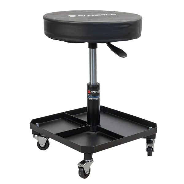 Стул автослесаря вращающийся регулируемый на колесах (h min-410мм, h max-530мм, диаметр-365мм)