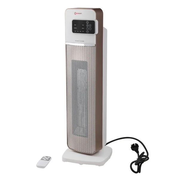 Тепловентилятор электрический поворотный (220V,2000W,S обогрева 20м²,защита от перегрева+пульт ДУ)