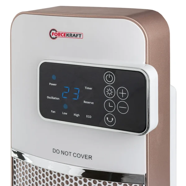 Тепловентилятор электрический поворотный (220V,2000W,S обогрева 20м²,защита от перегрева+пульт ДУ)