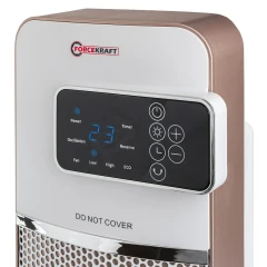 Тепловентилятор электрический поворотный (220V,2000W,S обогрева 20м²,защита от перегрева+пульт ДУ)