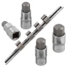 Набор головок-бит Hex 6-гранных, 4 пр. (Н12,Н14,Н17,Н19мм, L-55мм) 1/2'', на планке