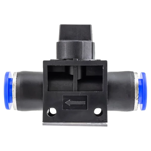 Фитинг для пластиковых трубок с краном 10x10мм