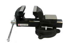 Тиски стальные поворотные с наковальней+захват для труб и съемными губками+захват для труб 6''-150мм