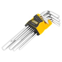 Ключи Г-образные 6-гранные длинные, набор 9пр. (1.5, 2, 2.5, 3-6, 8, 10мм)