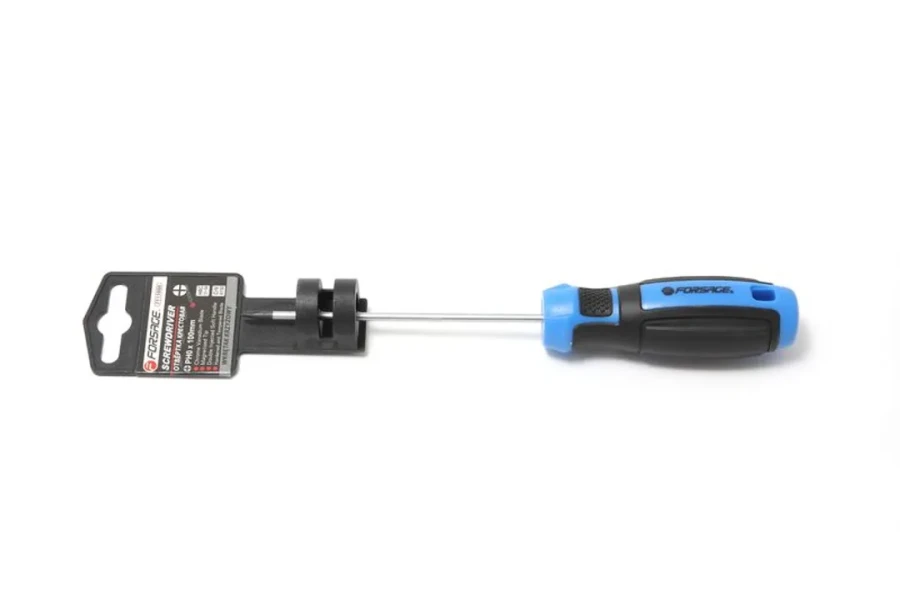 Отвертка крестовая магнитная PH0х100мм, на пластиковом держателе