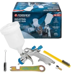 Краскораспылитель пневматический с верхним пластиковым бачком (600мл,сопло 1.3мм,факел 180-280мм,LVLP)