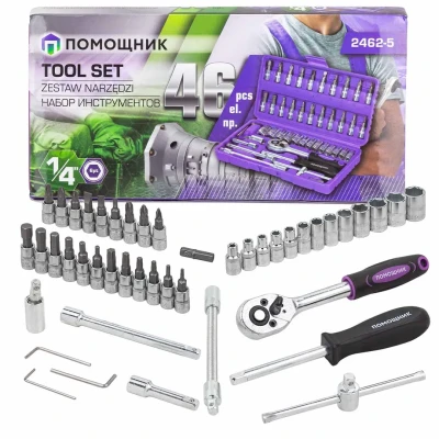 Набор инструментов 46пр. 1/4''(6гр.)