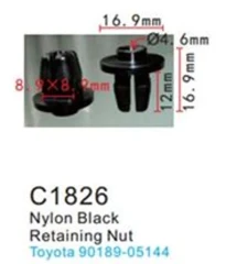 Клипса для крепления внутренней обшивки а/м Тойота пластиковая (100шт/уп.)