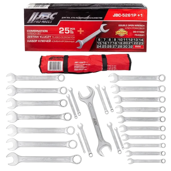 Набор ключей комбинированных 25+1пр.