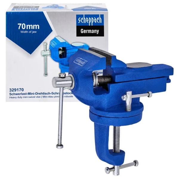 Тиски слесарные поворотные мини (ширина губ - 70мм)