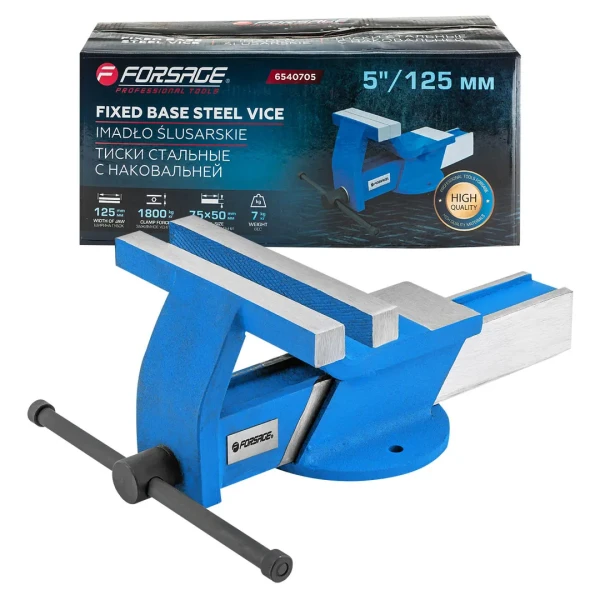 Тиски стальные с наковальней 5''-125мм