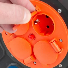 Удлинитель на катушке с розетками 30м (220В, 3х1мм²,10А,4 розетки)