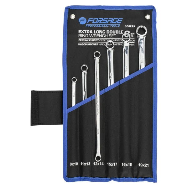 Ключи накидные экстра длинные, набор 6пр.