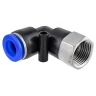 Фитинг угловой для пластиковых трубок 10мм с внутренней резьбой 3/8''