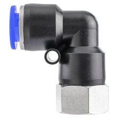 Фитинг угловой для пластиковых трубок 10мм с внутренней резьбой 3/8''