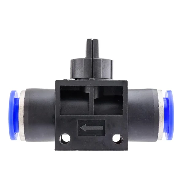 Фитинг для пластиковых трубок с краном 12x12мм