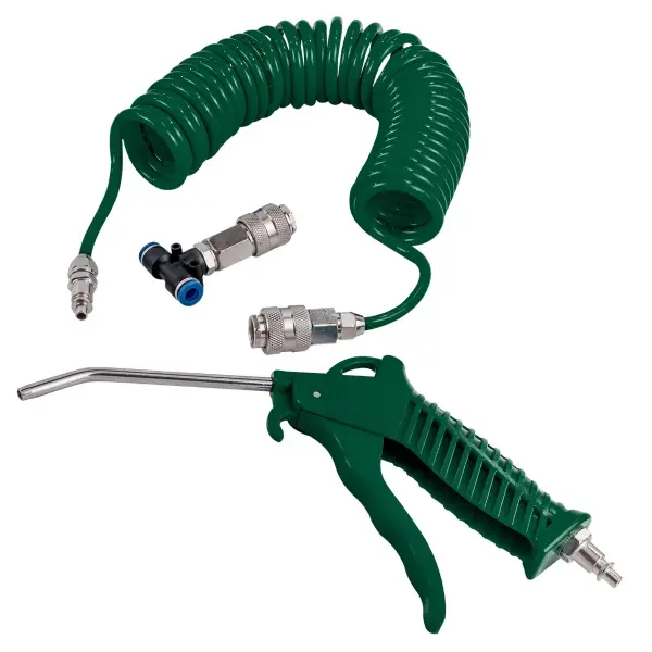 Пистолет обдувочный со шлангом и фитингами-переходниками для грузовых а/м (сопло-120мм, шланг-5м), в блистере