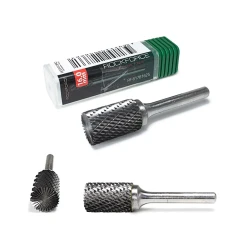 Шарошка цилиндрическая по металлу с торцевой раб. поверхностью(Ø 16мм,Ø хвостовика 6мм),в пластиковом футляре