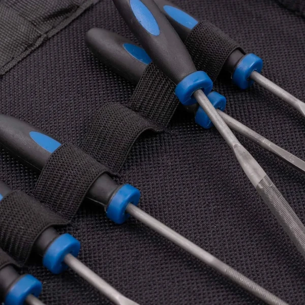 Набор напильников и надфилей разнопрофильных, 17пр (плоск, треуг, квадр, круг, полукруг, L-100мм,L-200мм) в чехле