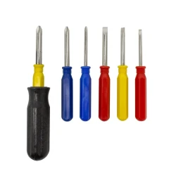 Набор отверток мини с пластиковой рукояткой 7пр(SL:3х35,4х35,5х35мм,PH:0х35,1х35,2х35мм),в футляре