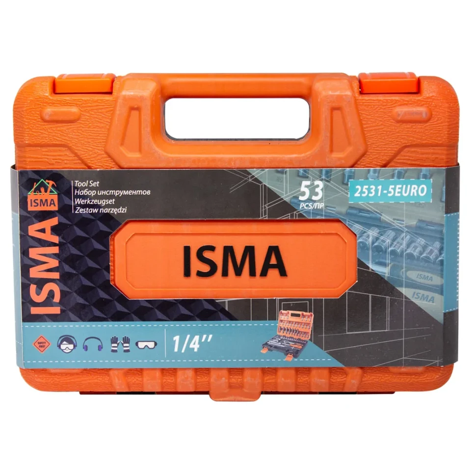 Набор инструмента 53пр. 1/4''(6-гран.)(4-14мм, головки глубокие 6-14мм)