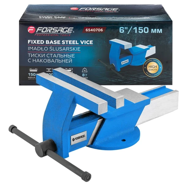 Тиски стальные с наковальней 6''-150мм