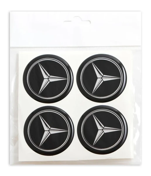 Наклейки на колпак СИЛИКОН 55мм Mercedes 4пр