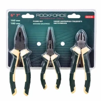 Набор шарниро-губцевого инструмента 3пр (плоскогубцы 180мм, утконосы 160мм, бокорезы 160мм) в блистере