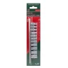 Набор головок 11пр. 1/4''12гр.(4,5,5.5,6-13мм) на планке