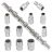 Набор головок 11пр. 1/4''12гр.(4,5,5.5,6-13мм) на планке