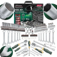 Набор инструментов 216пр. 1/4''3/8''1/2''(6гр, 12гр)