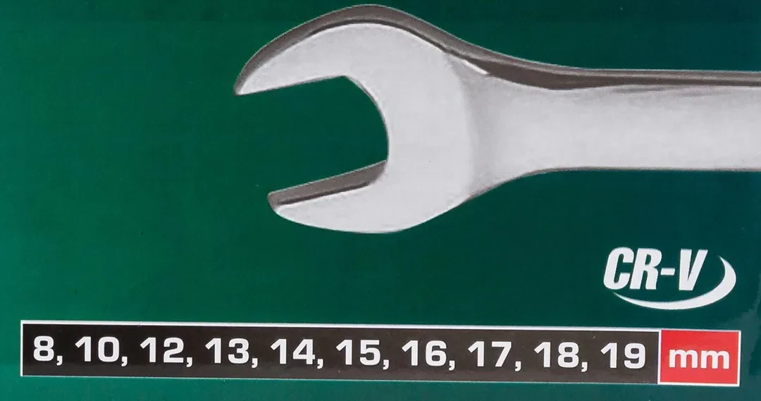 Набор ключей комбинированных удлиненных 10пр. (8, 10, 12-19мм)на полотне