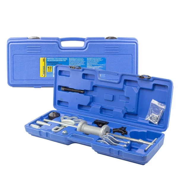 Молоток обратный для съема подшипников в наборе со сменными лапами (17пр.)в кейсе