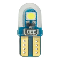 Лампочка светодиодная T10-3030-2SMD silica gel 12v белая