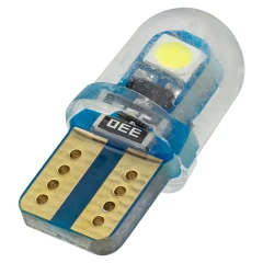Лампочка светодиодная T10-3030-2SMD silica gel 12v белая
