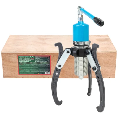 Съемник двух-трехлапый переставной гидравлический 30т(Ø захвата:150-400мм,мах. глубина захвата-220мм,ход штока-70мм)