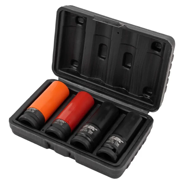 Головки ударные тонкостенные, набор 4пр., 1/2''(6гр.)