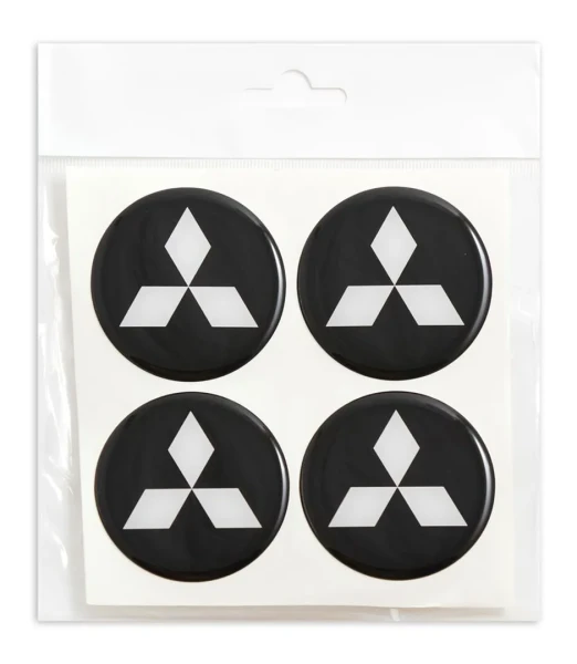 Наклейки на колпак СИЛИКОН 55мм Mitsubishi 4пр