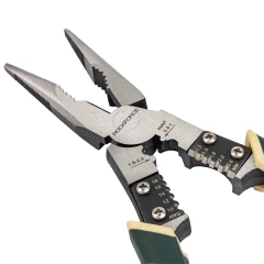 Длинногубцы+съемник/обжимка изоляции 230мм, на блистере